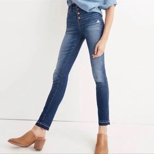 Madewell 10 “ High Rise Skinny Button Fly Jeans